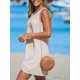 thumbnail image 5 of Vestido de playa de punto gofrado CUPSHE para cubrir el traje de baño, beige, talla M, 5 of 7
