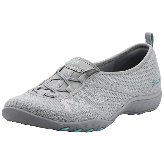 Skechers Women's Shoes Breathe Easy a Look Mary Jane Flat Casual Sneakers Slip on Knit Mesh Air Cushioned Memory Foam Comfortable Walking