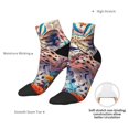 thumbnail image 6 of Fuzoiu Vibrant Leopard In Flowers Print Adult Socks, Crew Moisture-wicking Socks, Unisex Cushion Crew Socks,Casual Sports Ankle Socks, 6 of 7
