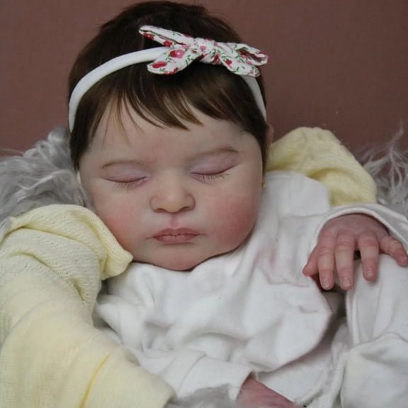 50 CM Soft Silicone Asleep Reborn Baby Art Doll Toy For Girl 20 Inch 3D Skin With Visible Veins Like Real Kid