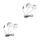 thumbnail image 2 of Tholdsy Deportes Auriculares con cable con micrófono Auriculares estéreo Auriculares Música Auriculares Computadora Tableta Teléfono Plata 2Conjunto, 2 of 6
