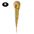 thumbnail image 1 of Sissi's Synthetic Hair Drawstring Rope Braids Ponytails Chignon Fishtail Ponytail Extension Purple Green Color Hairpiece, 1 of 25