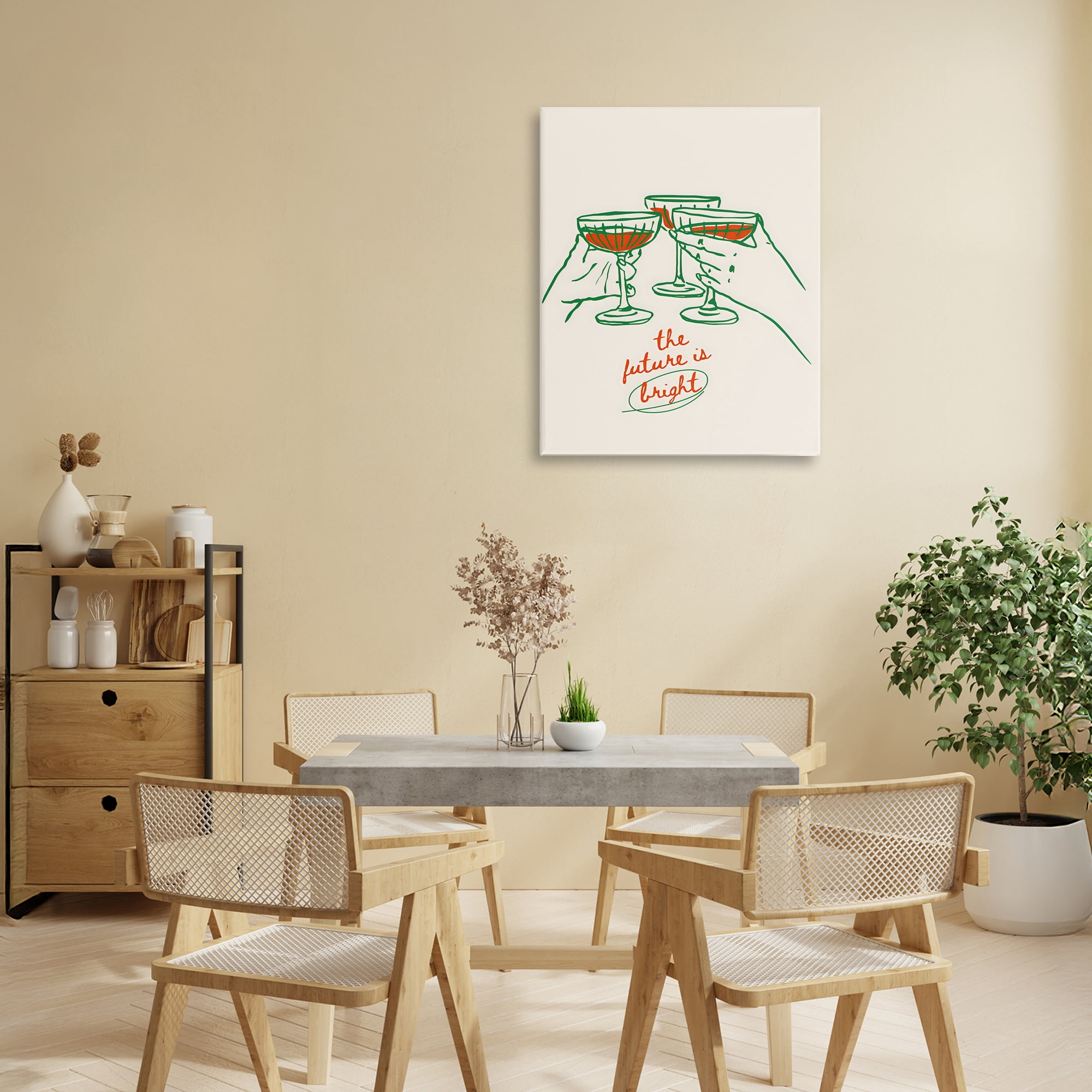 Stupell Industries The Future Is Bright Toast Canvas Wall Art, design by The Prints Vibe