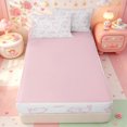 thumbnail image 4 of meiyoeat Mixed Pink Cat Cute Zipper Full Size Comforter Sets with Fitted Sheet and 2 Pillowcases,Girly Kitten Pattern Zipper Bedding Set,Pink Reversible,4-Piece, 4 of 7