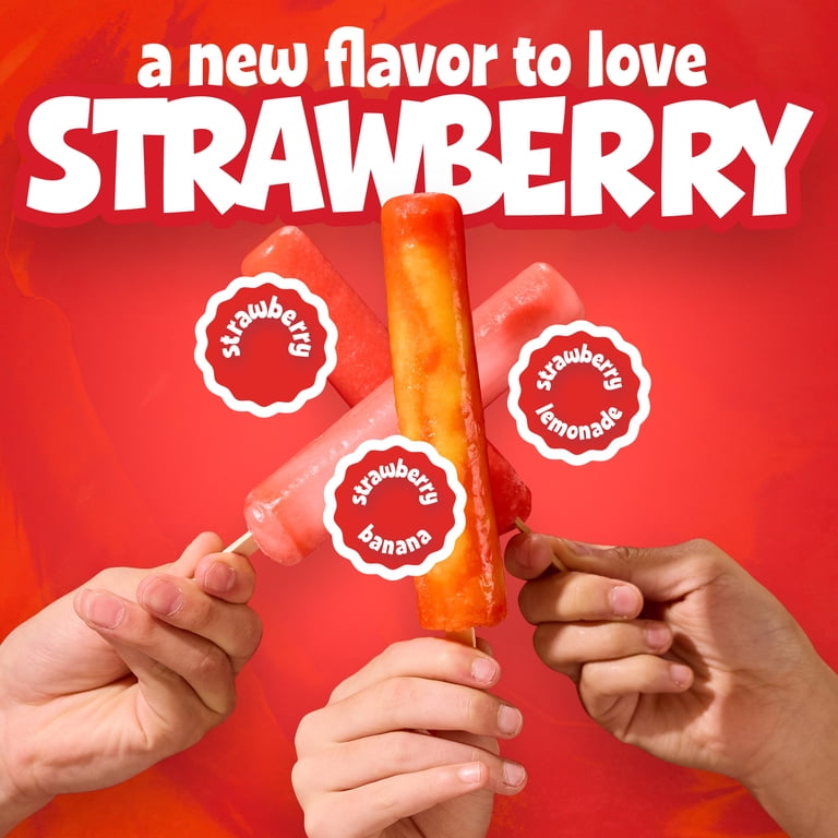 Budget Saver Cherry Pineapple Slushed Ice Pops 3 oz Summer Dessert