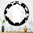 thumbnail image 2 of DESIGN ART Designart 'Black & White 7' Printed Modern WallMirror - Contemporary Oval or Round Wall Mirror - Black 20in.x30in., 2 of 5