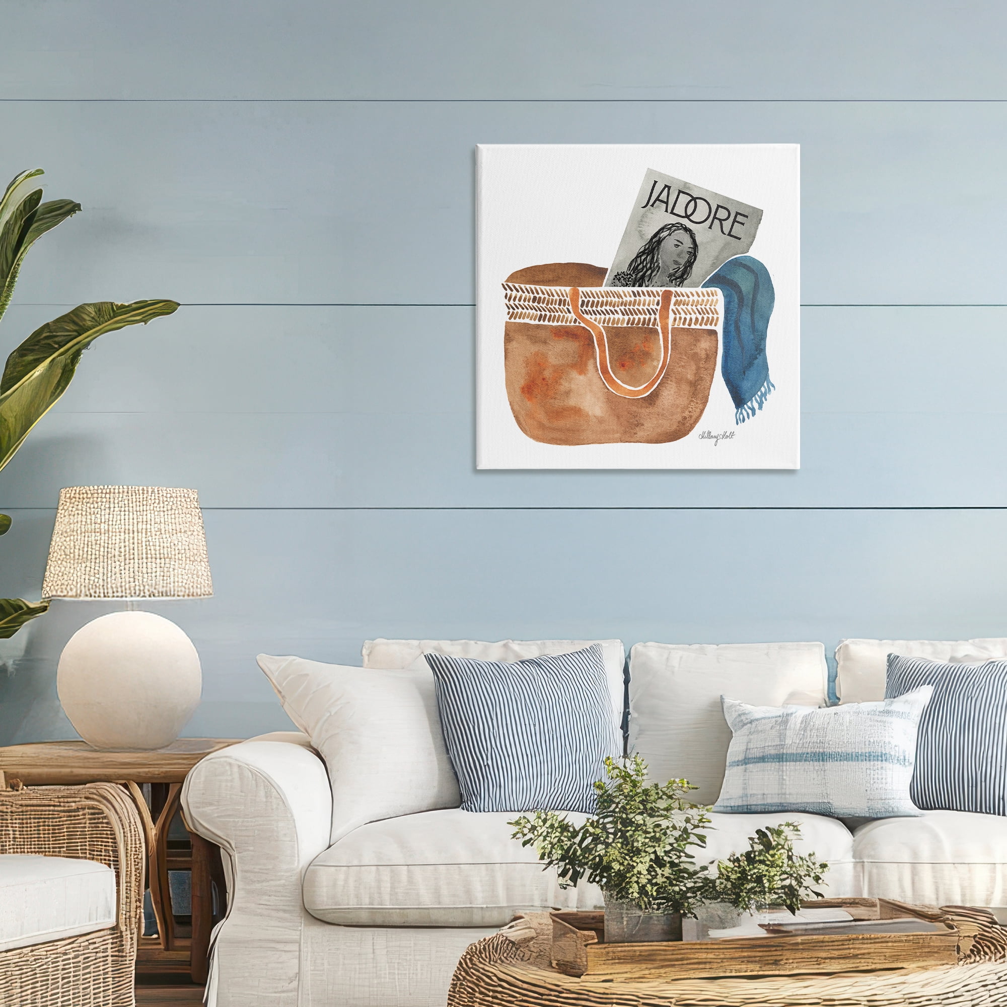 Stupell Industries Tote & Fashion Magazine Canvas Wall Art, design by Hillary Holt