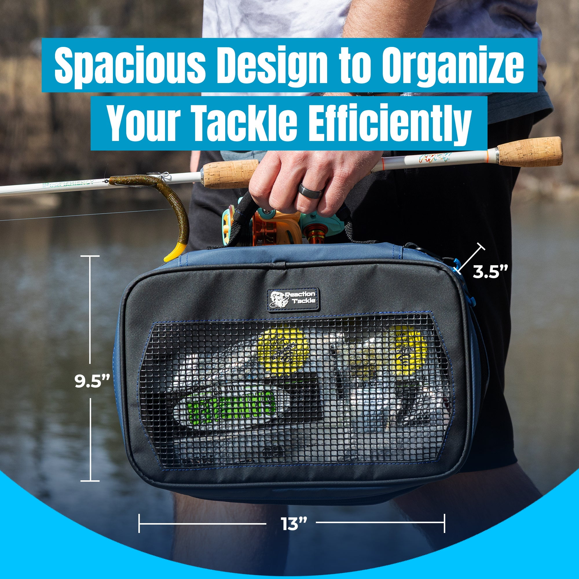 Reaction Tackle Deluxe Mesh Bag - Salt Water Resistant Fishing Tackle Binder with No Sleeves