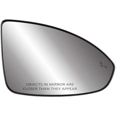 50248 - Fit System Passenger Side Heated Mirror Glass w/ backing plate, Chevrolet Cruze 11-16, Cruze Limited 2016, Blind Spot Detection System, 4 13/ 16