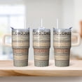 thumbnail image 2 of Bohemian Printed Insulated Mug 20oz with Lid & Straw - Stainless Steel Double Wall Vacuum Travel Tumbler, Leakproof Thermal Coffee Cup, 2 of 5