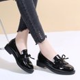 thumbnail image 7 of Lovskoo 2024 Loafers for Women Leather Slip-On Tassel Leather Top Platform Loafers Casual Comfortable Loafer Shoes Indoor Outdoor Black, 7 of 7