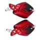 thumbnail image 3 of 1 par de espejos retrovisores universales de aluminio con patrón de llama para motocicleta y scooter de 8 mm y 10 mm, color rojo, 3 of 14