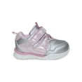 thumbnail image 4 of Athletic Works Baby Girl Bungee Silver Athletic Sneaker, Sizes 2-6, 4 of 5