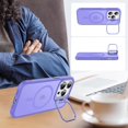 thumbnail image 5 of Case for iPhone 12 Case/iPhone 12 Pro Translucent Matte with Screen Protector - Built-in Camera Stand - Slim Fit Protective Phone Case 6.1” for Women Girls - Lavender, 5 of 14
