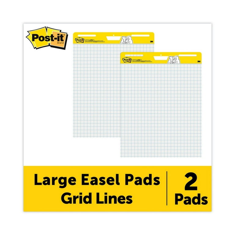 Post-it Self-Stick Easel Pads, 25 x 30, White, 30 Sheets, 2/Carton