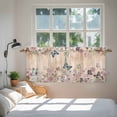 thumbnail image 3 of Vintage Spring Floral Tier Curtains 24 Inch Length, Elegant Flowers Butterflies Farmhouse Cafe Short Curtains for Bathroom Over Sink, Small Kitchen Curtain Light Filtering Drapes 2 Panels 27.5"Wx24"L, 3 of 8