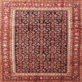 thumbnail image 1 of Ahgly Company Machine Washable Indoor Square Traditional Sunrise Orange Area Rugs, 3' Square, 1 of 7