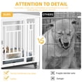 thumbnail image 7 of DWVO 38in Dog Crate Furniture with Lockable Door and Wheels, Wooden Side End Table, Heavy Duty Dog Crates for Small Medium Dogs - White, 7 of 7
