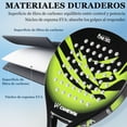 thumbnail image 3 of CAMEWIN 2 Palas de Pádel con Fundas, 2 Raquetas y 4 Pelotas,Kit de Raquetas para Pádel Fabricadas 100% Fibra de Carbono y Núcleo de Espuma Flexible de Memoria EVA, para Principiantes e Intermedios, 3 of 8
