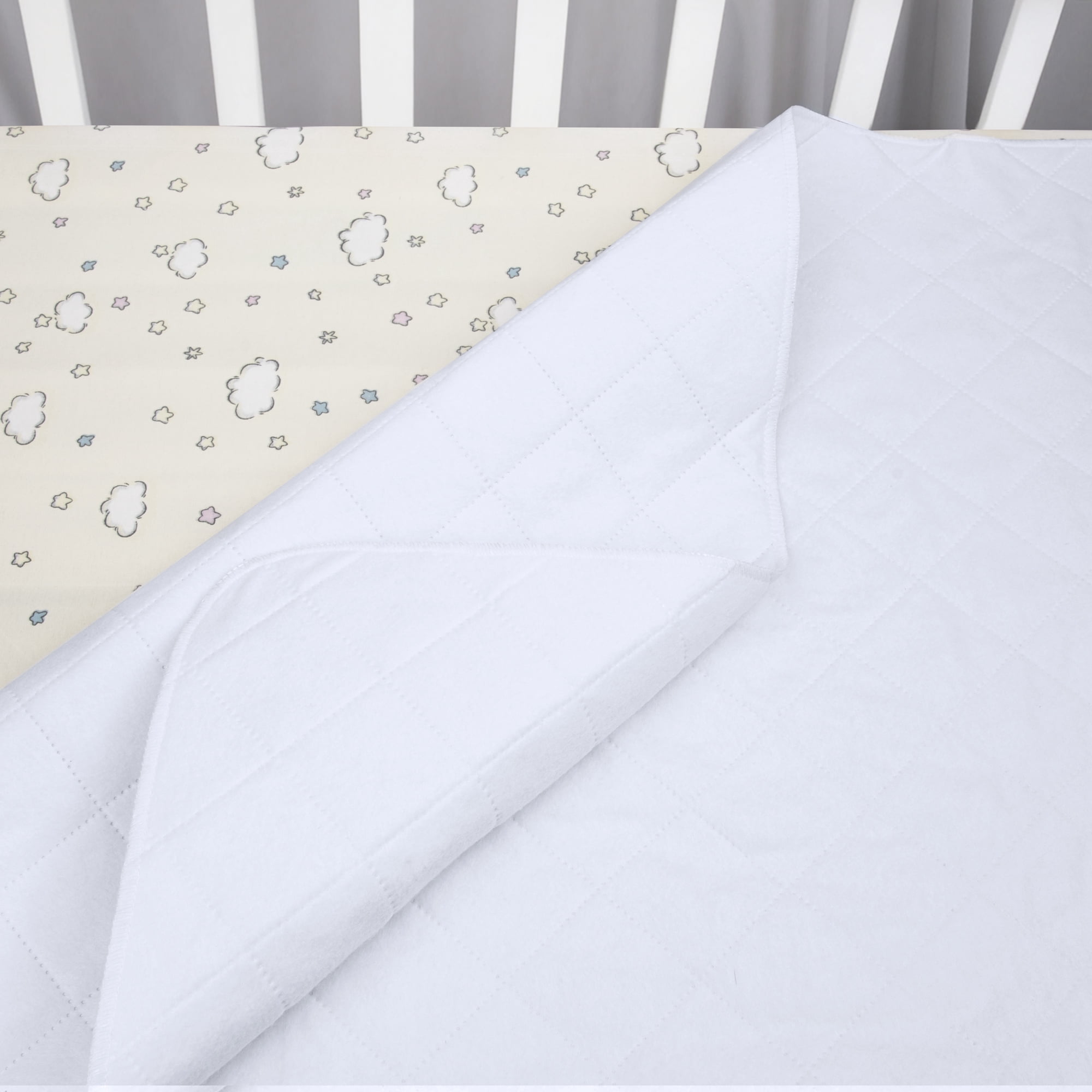 Parent's Choice Reversible Fleece Multi Use Pads, White, 36" x 27", 2 Pack