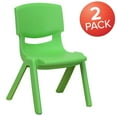 thumbnail image 5 of Flash Furniture Kids Plastic Stacking School Chair (2 Pack), Green, 5 of 15