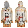 thumbnail image 3 of Happy Thanksgiving Old English Sheepdog with Turkey Pumpkins Autumn Vibes All Over Print 3D Hooded Duffle Toggle Coat Dog Lover - 12018, 3 of 6