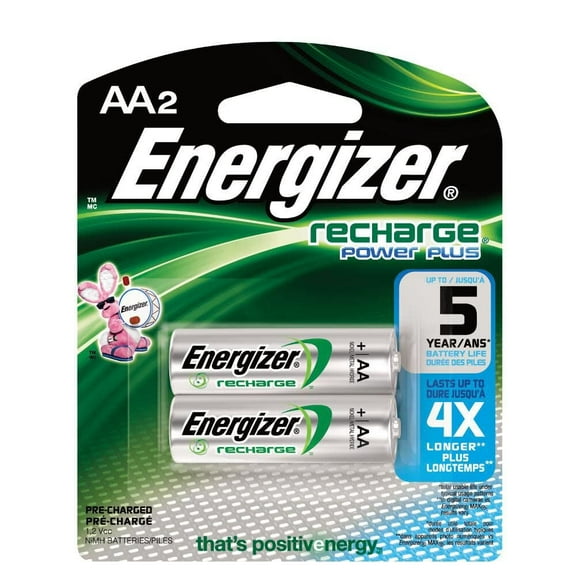 Energizer Aa Rechargeable Nimh Battery, 2 Pieces