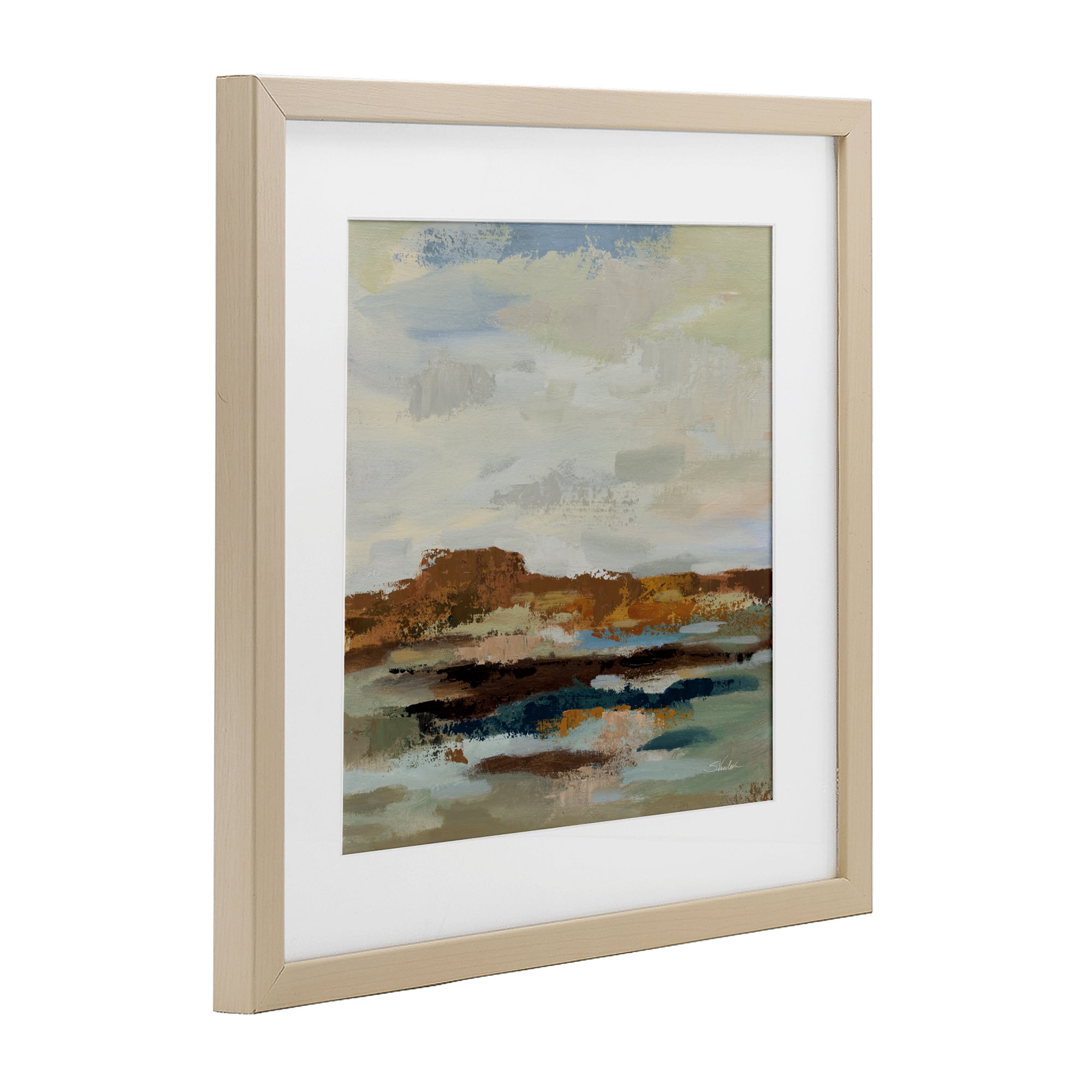 Stupell Industries American West Abstract Birch Framed Print Under Glass, design by Silvia Vassileva