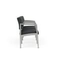 thumbnail image 4 of Lesro Lenox Steel Fabric 3-Seat Waiting Room Guest Reception Chair in Silver/Adler Nocturnal, 4 of 5