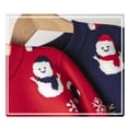thumbnail image 5 of WIBACKER 1-6T Baby Girl Boy Long Sleeve Christmas Santa Sweater Toddler Kid Crewneck Pullover Knit Tops, 5 of 10