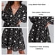 thumbnail image 2 of Vestido Manga Larga Cuello En V Estampado De Estrellas Forro De Cintura Elástica Vestido De Moda Para Mujer Negro XL, 2 of 3