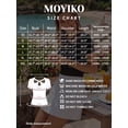 thumbnail image 7 of MOYIKO Crewneck T Shirts for Women Short Sleeve Sexy Cutout Slim Fitted Tees Elegant Tight Summer Tops, 7 of 7