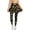 Chicken Sunflower Floral Black, variant on Yoga Legging Skirts for Women Pink Leopard Print Pattern High Waist Tennis Skirted Legging Elastic Skort Pants Breathable Golf Pickleball Leggings with Pockets, L