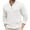 White, variant on Men's Cable Knit Quarter Zip Sweater Mock Neck Long Sleeve Pullover Top