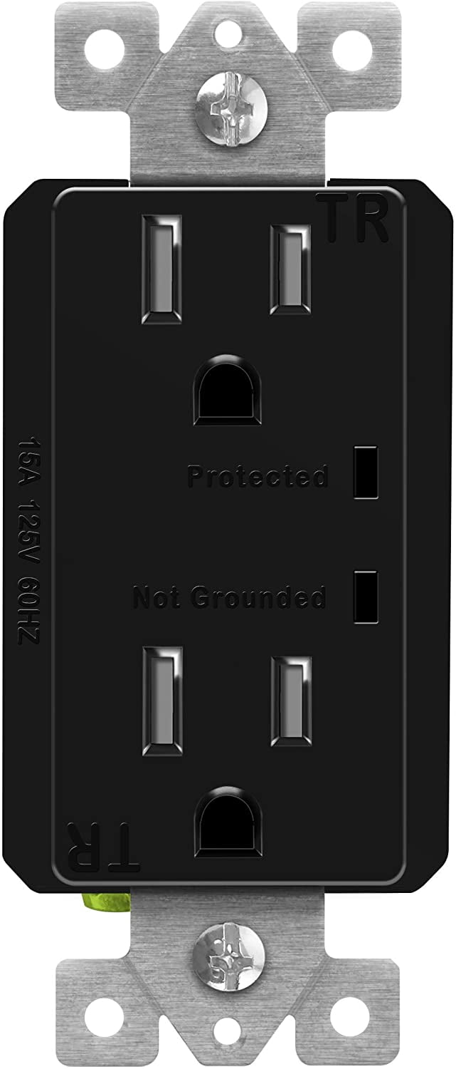 TOPGREENER Surge Protector Receptacle with Grounding Indicator, Child