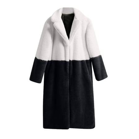 

Women Coats Clearance Women Winter Warm Coats Faux Coat Warm Furry Faux Jacket Warm Soft Long Sleeve Outerwear