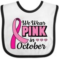 thumbnail image 3 of Inktastic Breast Cancer Awareness We Wear Pink in October Girls Baby Bib, 3 of 4