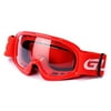GLX YH15 Anti-Fog Impact-Resistant Kids Youth ATV Off-Road Dirt Bike Motocross Goggles for Boys & Girls (Red, one_Size)