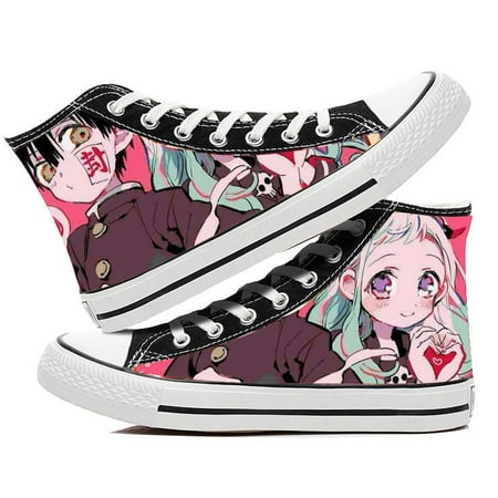 

Anime Toilet-bound Hanako-kun Unisex High-Top Canvas Shoes Lace-up Pump Trainers Fashion Sneakers Flats