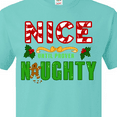 thumbnail image 4 of Inktastic Nice Until Proven Naughty with Holly and Gingerbread Man T-Shirt, 4 of 5