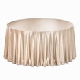 thumbnail image 3 of Efavormart Premium Velvet Round Tablecloth 132" Champagne - Soft & Reusable Table Cover, 3 of 4