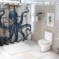 thumbnail image 7 of Orinice  Shower Curtain Set Nautical Octopus, Funny Blue Ocean Kraken Quick-Dry Shower Curtains for Bathroom, Unique Room Decor Polyester - 69x72, 7 of 7
