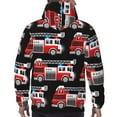 thumbnail image 6 of Bingfone Fire And Rescue Truck Men'S Drawstring Hoodie Long Sleeve Pocket Sweatshirts-4x-Large, 6 of 9