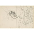 thumbnail image 3 of Henryk Siemiradzki 18x13 Black Modern Framed Museum Art Print Titled - Sketch of the Figure to the Ceiling "Jutrzenka" in the Palace of J. Neczaywa-Malcew in St. Petersburg and a Sketch to t, 3 of 5
