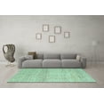 thumbnail image 3 of Ahgly Company Indoor Square Abstract Turquoise Blue Contemporary Area Rugs, 5' Square, 3 of 4