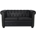 thumbnail image 4 of vidaXL Sofa Chesterfield Loveseat Settee for Living Room Artificial Leather, 4 of 11