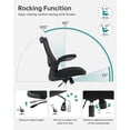 thumbnail image 5 of Office Chair, Ergonomic Desk Chair with Adjustable Lumbar Support and Flip up Armrest, Breathable Mesh Computer Chair for Home Office, Black, 5 of 9