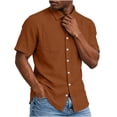 thumbnail image 5 of SwiftWear Short Sleeve Button Down Shirts for Men Summer Lightweight Beach Vacation Cotton Top Casual Dress Shirt with Pockets, 5 of 8