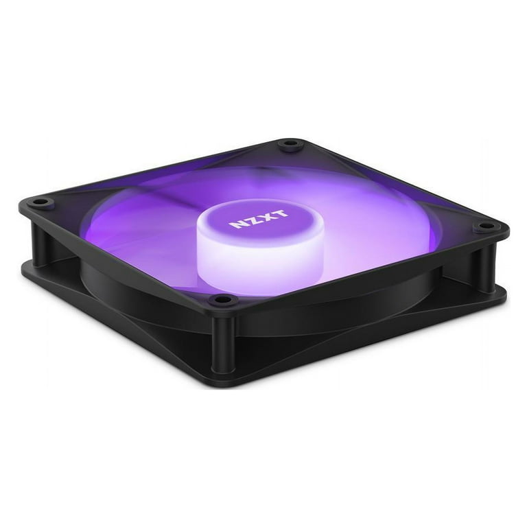 NZXT F120 RGB Core Fan - RF-C12TF-B1 - 120mm Hub-Mounted RGB Fan - Sublime  RGB Lighting - PWM Control - Triple, 120mm Case Fan - Black 