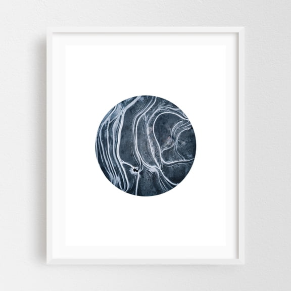 Entity Abstract, Black & White Scandinavian Texture Lines - Mixed Media Abstract Winter Geometric Nature Minimalist Water Space White Framed Wall Art Print 12 x 16 inches